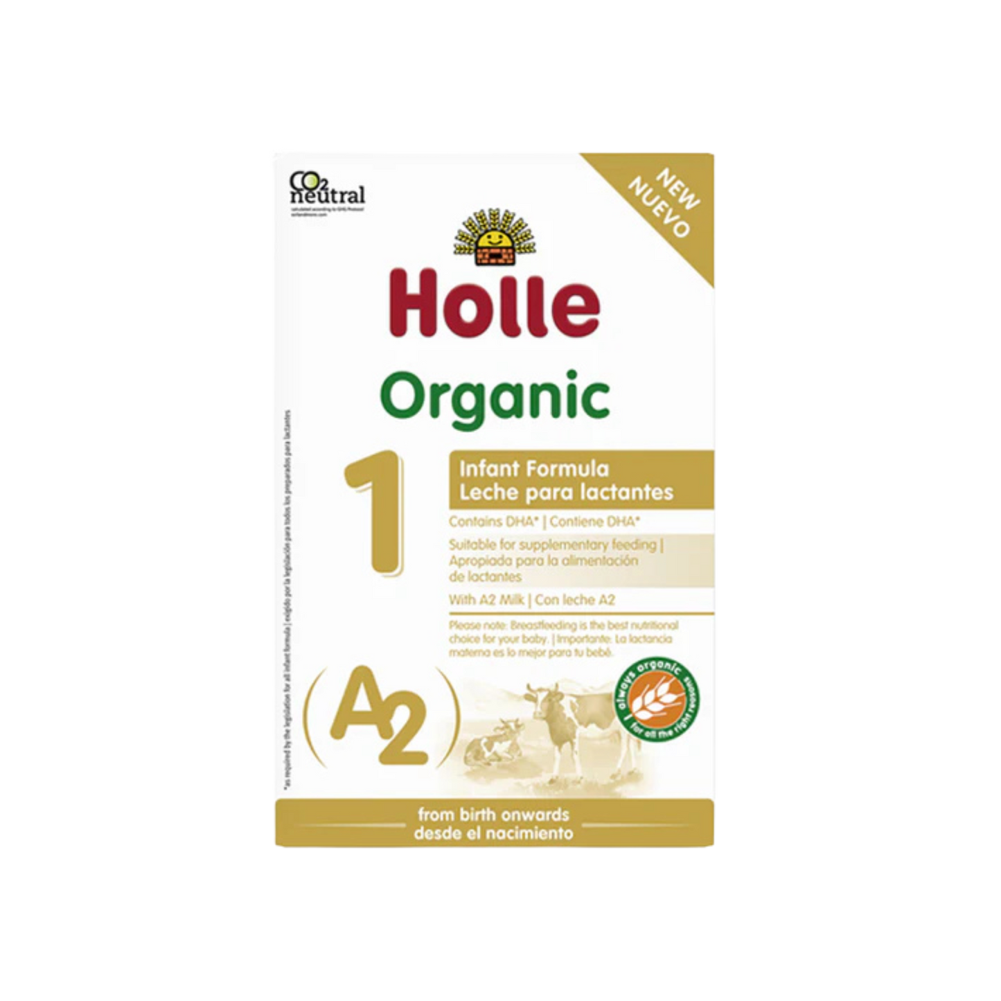 Holle A2 Organic Cow Stage 1 First Infant Milk 400g