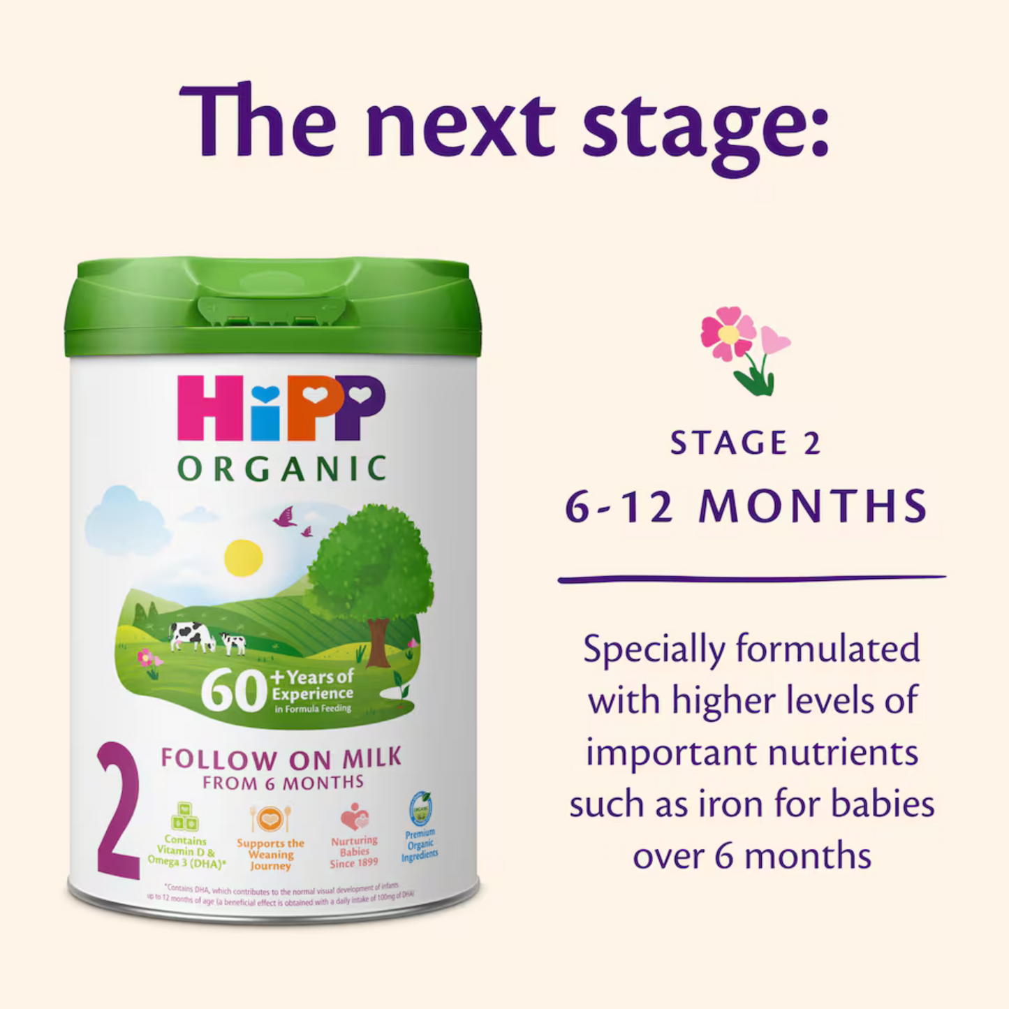 HiPP UK Stage 1 Organic First Infant Baby Formula (from birth) 800g (Can)