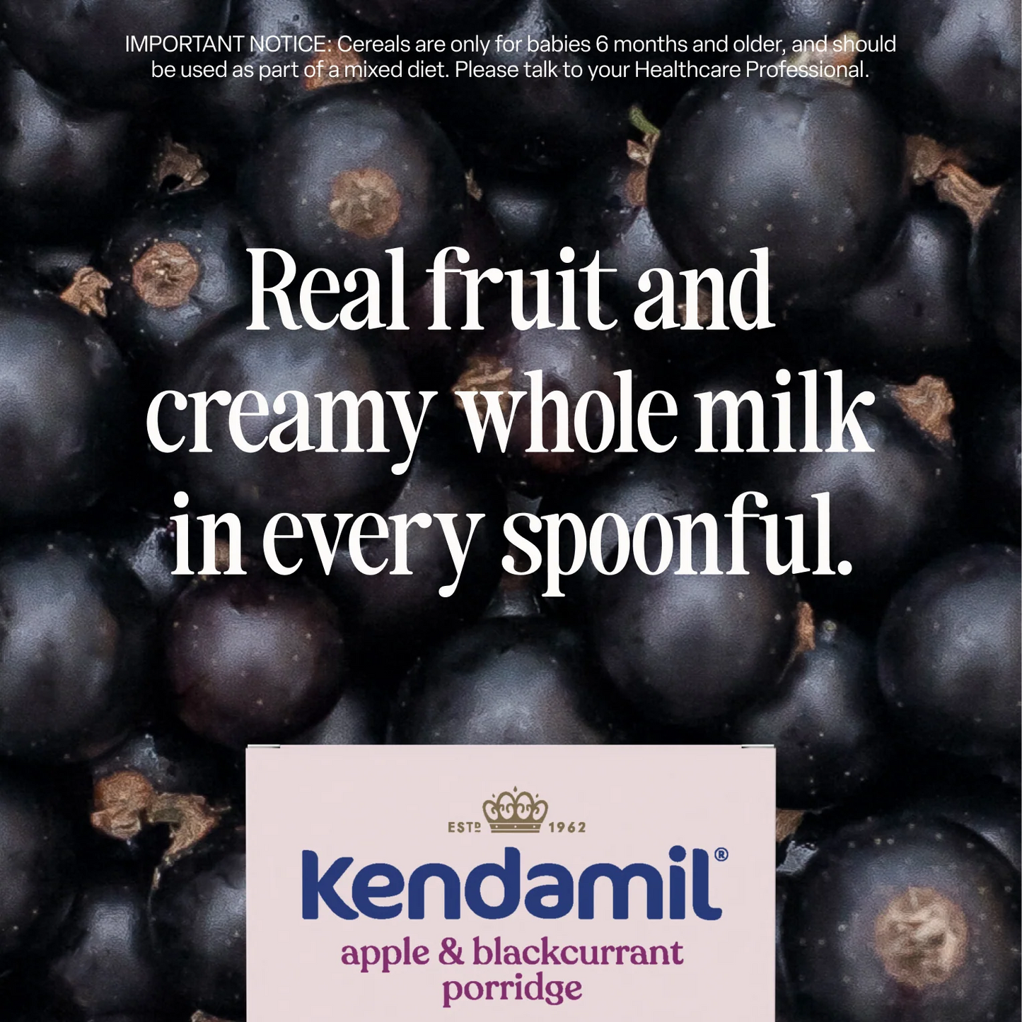 Kendamil Apple & Blackcurrant Baby Porridge 150g (from 6+ months)