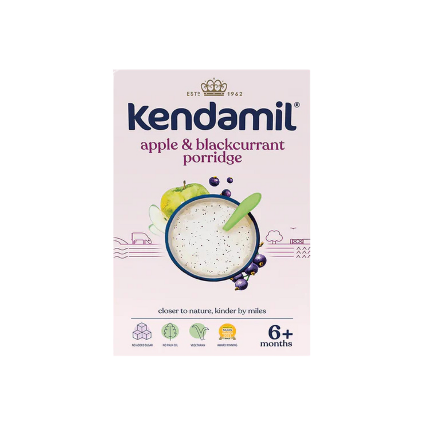 Kendamil Apple & Blackcurrant Baby Porridge 150g (from 6+ months)