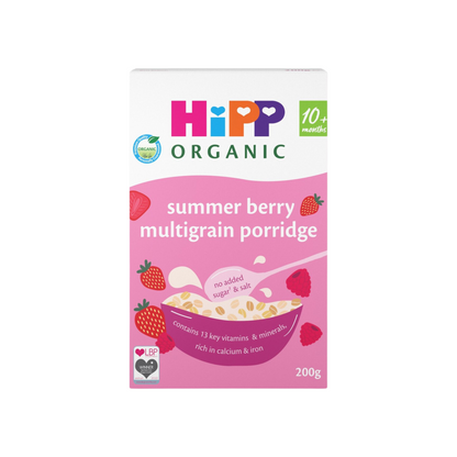 HiPP Organic Summer Berry Multigrain Porridge Baby Cereal (from 10 Months) 200g