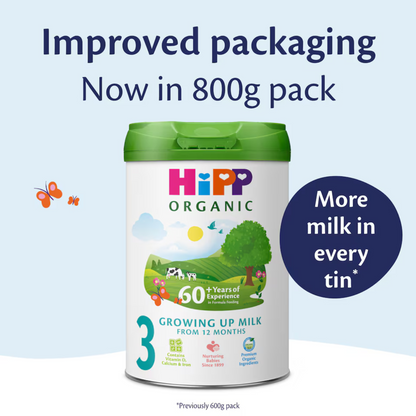 HiPP UK Stage 3 Organic Growing Up Baby Formula (from 12 months) 800g (Can)